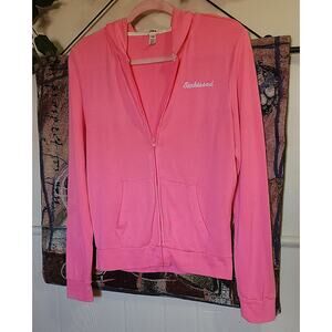 Victoria’s Secret PINK bright pink Full-zip hoodie jacket size small petite